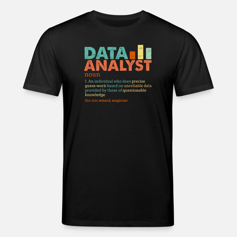 Data Analyst Retro Farbblöcke - Stanley/Stella Unisex Bio-T-Shirt CREATOR - Schwarz
