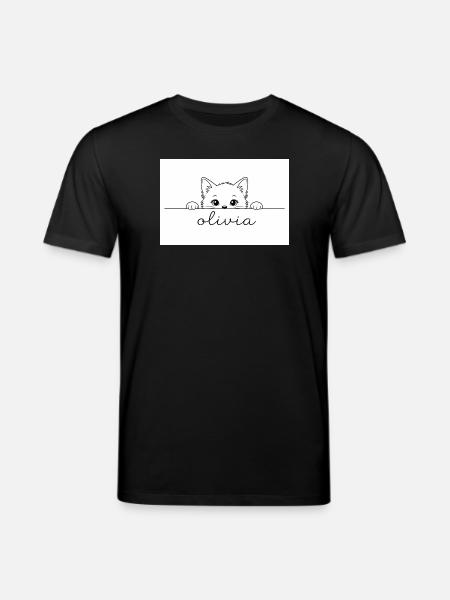 kitten looks curiously at Olivia. - Stanley/Stella CREATOR Unisex Organic T-Shirt - black