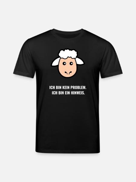 Hinweis statt Problem – Schaf Spruch - Stanley/Stella Unisex Bio-T-Shirt CREATOR - Schwarz