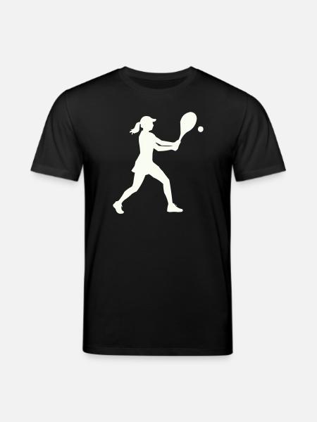 Tennis Player Silhouette - Stanley/Stella CREATOR Unisex Organic T-Shirt - black