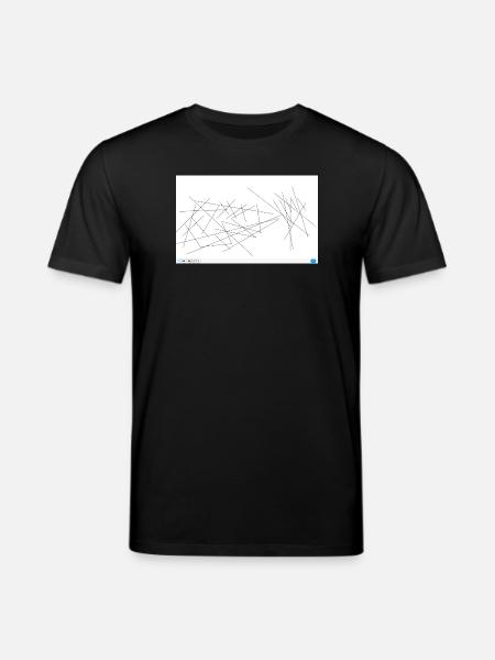 Jagged line abstraction - Stanley/Stella CREATOR Unisex Organic T-Shirt - black