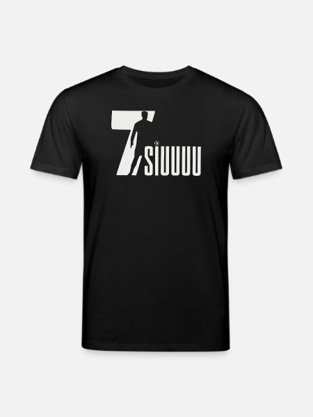 Fußball-Silhouette, Siuuuuu - Stanley/Stella Unisex Bio-T-Shirt CREATOR - Schwarz