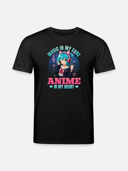 Anime et musique Chibi - T-shirt bio CREATOR Stanley/Stella Unisexe - noir