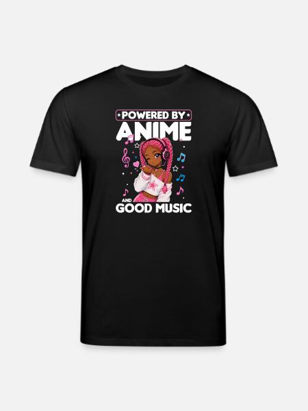 Anime and Music Chibi Black Girl - Stanley/Stella CREATOR Unisex Organic T-Shirt - black