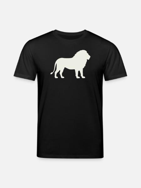Lion silhouette on cream - Stanley/Stella CREATOR Unisex Organic T-Shirt - black