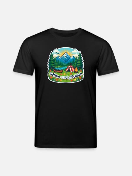 Camping Glück - Stanley/Stella Unisex Bio-T-Shirt CREATOR - Schwarz