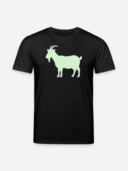 Mintgrüne Ziegen-Silhouette - Stanley/Stella Unisex Bio-T-Shirt CREATOR  - Schwarz
