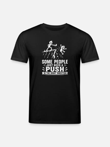Schubbser in the right direction: sarcasm - Stanley/Stella CREATOR Unisex Organic T-Shirt - black