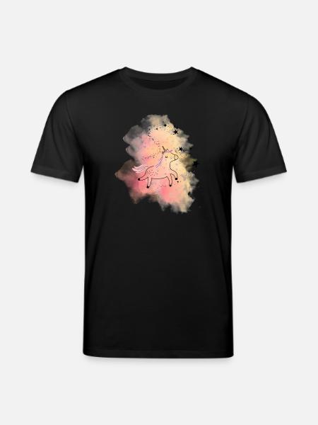 Pastellunicorn Sternenstaub - Stanley/Stella Unisex Bio-T-Shirt CREATOR  - Schwarz