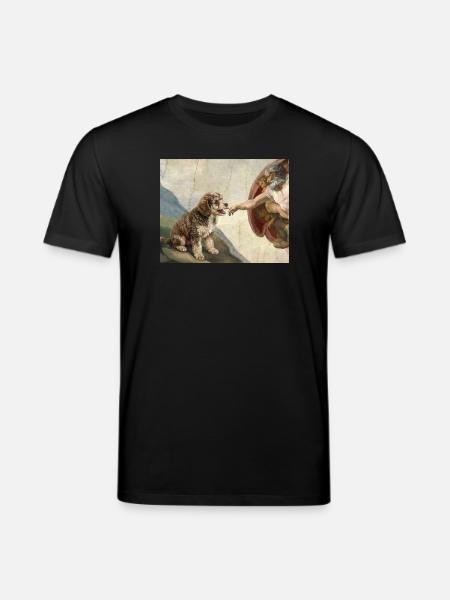 Mème Caniche Main, Chien Dieu - T-shirt bio CREATOR Stanley/Stella Unisexe - noir