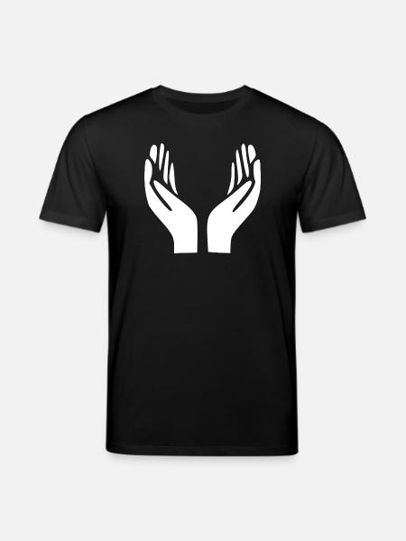 Open Hands Gesture - Stanley/Stella CREATOR Unisex Organic T-Shirt - black