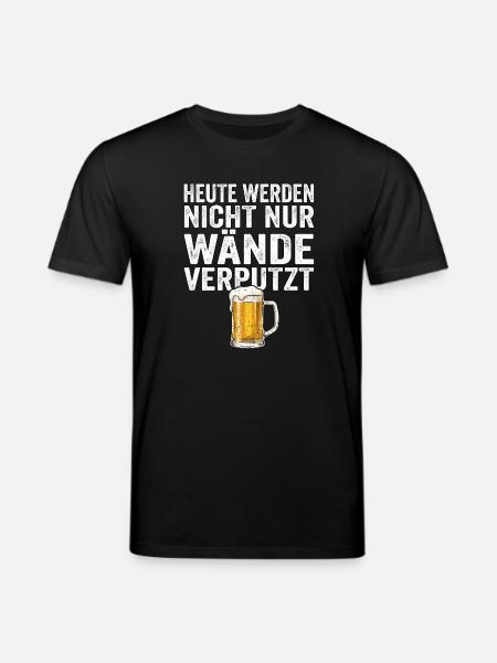 Lustiger Bier Spruch Maurer - Stanley/Stella Unisex Bio-T-Shirt CREATOR  - Schwarz