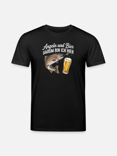 Forelle Angeln Und Bier - Stanley/Stella Unisex Bio-T-Shirt CREATOR  - Schwarz