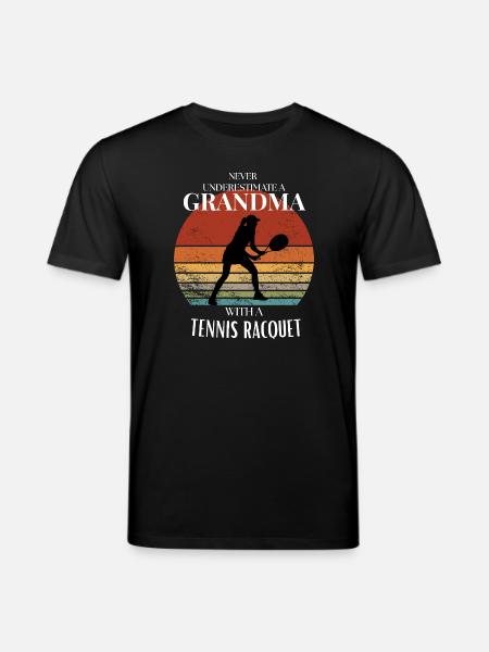 Tennis-Großmutter Geschenk für stolze Großmutter - Stanley/Stella Unisex Bio-T-Shirt CREATOR - Schwarz