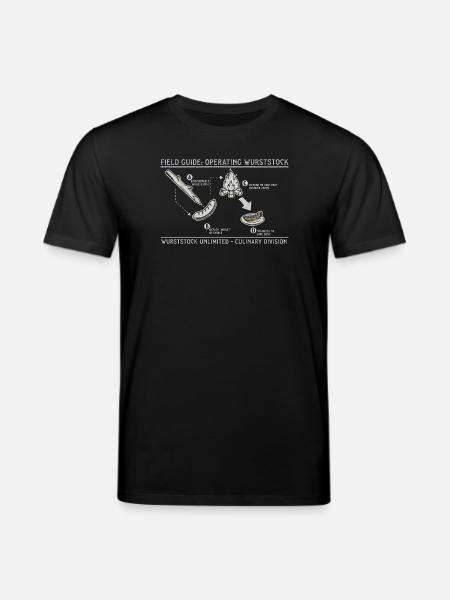 Sausage stick Field Guide Grill Art - Stanley/Stella CREATOR Unisex Organic T-Shirt - black