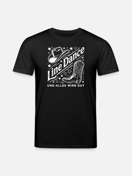 Line Dance Western Hut Stiefel Sterne - Stanley/Stella Unisex Bio-T-Shirt CREATOR  - Schwarz