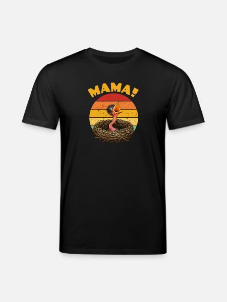 Maman Bébé Oiseau Affamé - T-shirt bio CREATOR Stanley/Stella Unisexe - noir