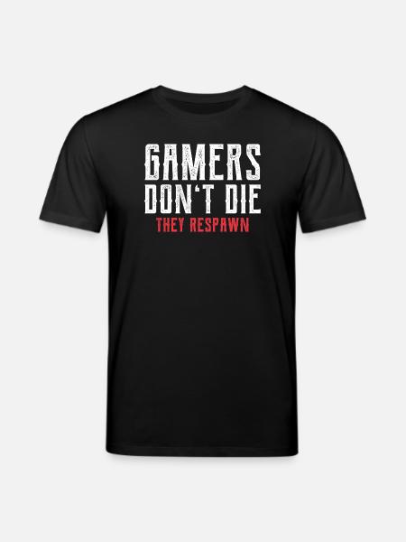 Gamers Respawn - Stanley/Stella Unisex Bio-T-Shirt CREATOR - Schwarz