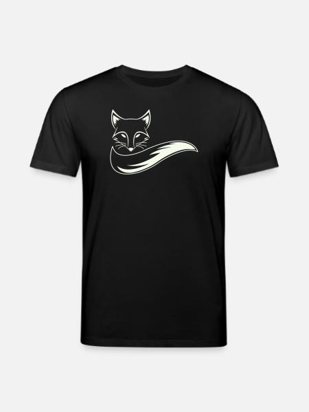 Fuchs Silhouette mit Schweif - Stanley/Stella Unisex Bio-T-Shirt CREATOR - Schwarz