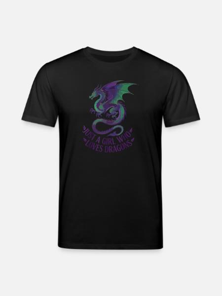 Drachenliebe: Mädchen Motiv - Stanley/Stella Unisex Bio-T-Shirt CREATOR  - Schwarz