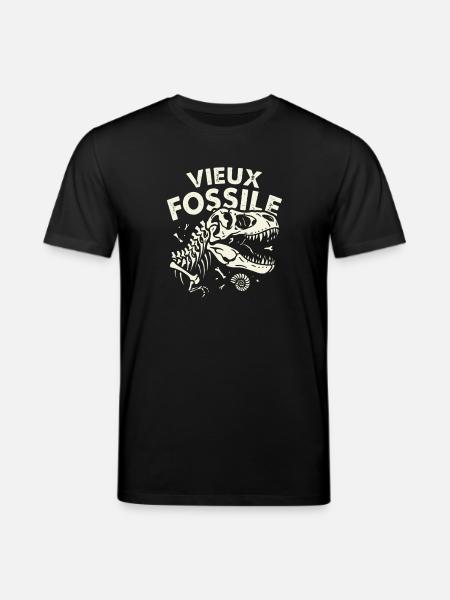 Old Fossil Dinosaur Humor Birthday - Stanley/Stella CREATOR Unisex Organic T-Shirt - black