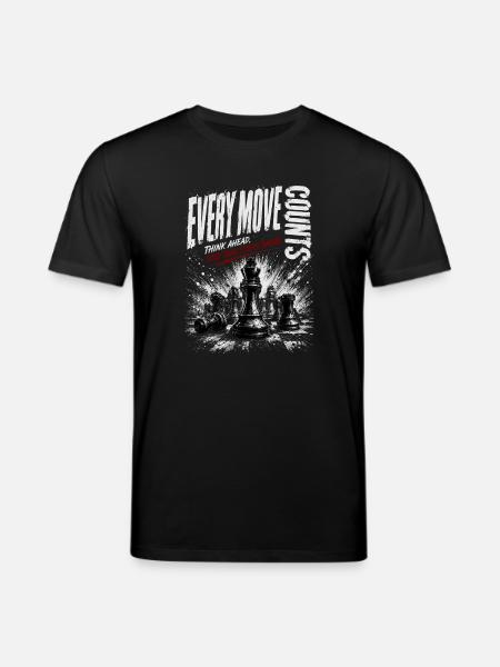 Every Move Counts: Chess Grunge - Stanley/Stella CREATOR Unisex Organic T-Shirt - black