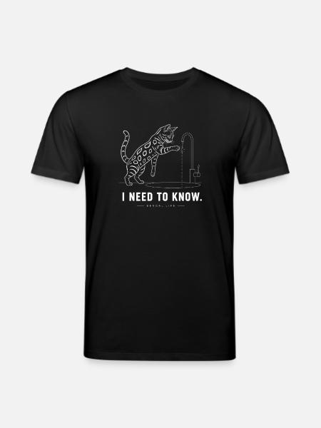 Bengalkatze – I Need To Know - Stanley/Stella CREATOR Unisex Organic T-Shirt - black