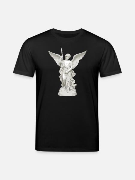 Geflügelter Engel mit Speer-Illustration - Stanley/Stella Unisex Bio-T-Shirt CREATOR - Schwarz