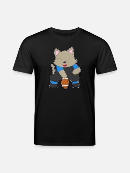 Cat American Football - Stanley/Stella CREATOR Unisex Organic T-Shirt - black