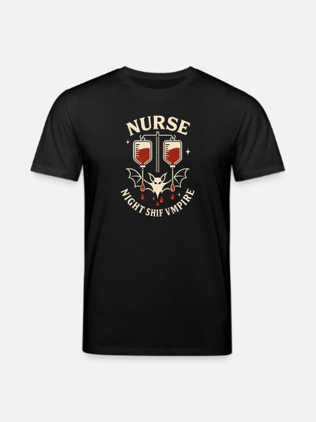 Nurse Night Vampire - Stanley/Stella CREATOR Unisex Organic T-Shirt - black