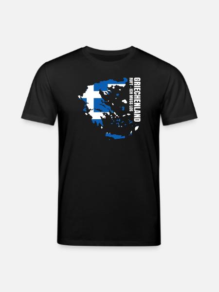 Greece Emigrate - Stanley/Stella CREATOR Unisex Organic T-Shirt - black