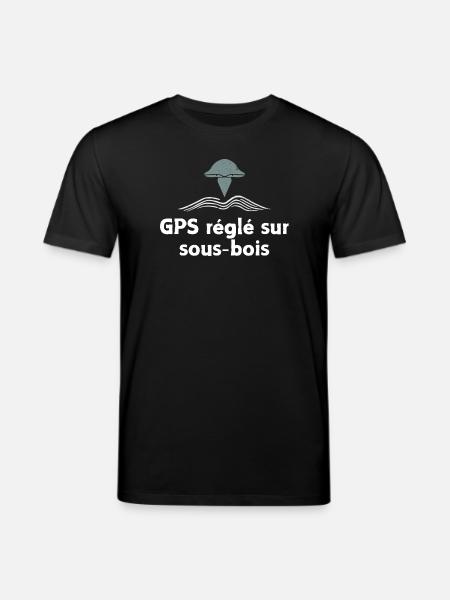 GPS règlé sur sous-bois champignon - T-shirt bio CREATOR Stanley/Stella Unisexe - noir