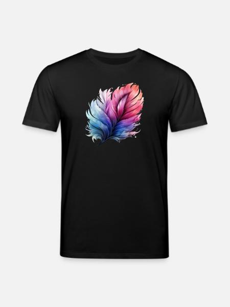 Prismatischer Federgradient - Stanley/Stella Unisex Bio-T-Shirt CREATOR - Schwarz