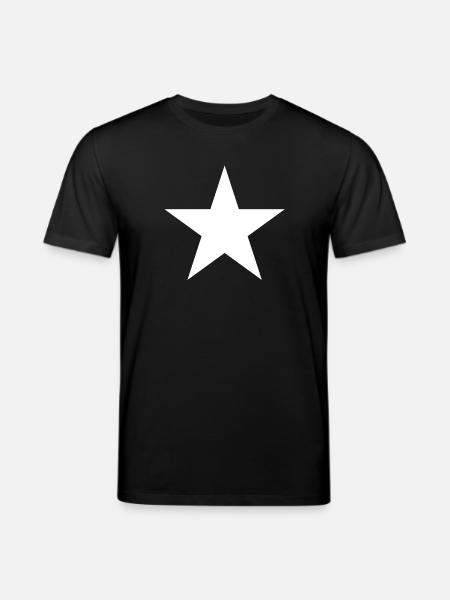 white star, white star - Stanley/Stella CREATOR Unisex Organic T-Shirt - black