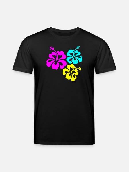 Hibiskus Hibiskusblüte hibiscus - Stanley/Stella CREATOR Unisex Organic T-Shirt - black