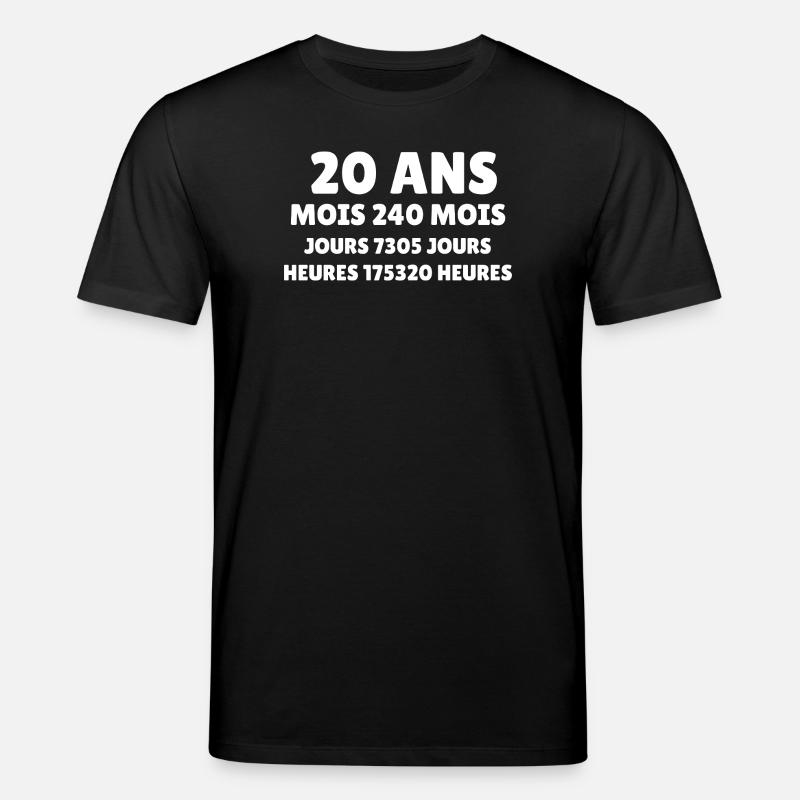 20 Ans Joyeux Anniversaire - T-shirt bio CREATOR Stanley/Stella Unisexe - noir