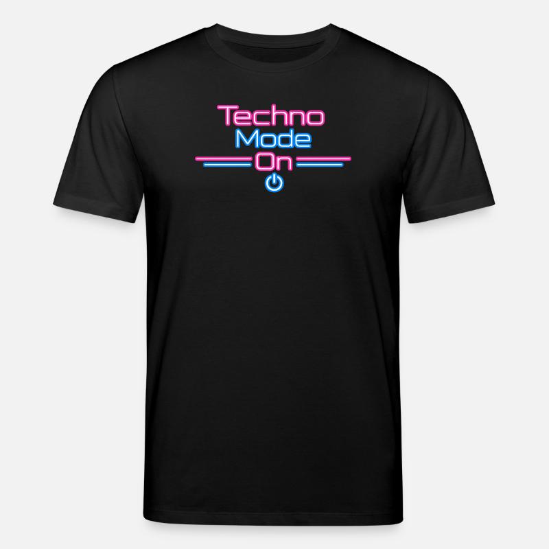 Techno Mode Neon On - Stanley/Stella Unisex Bio-T-Shirt CREATOR  - Schwarz