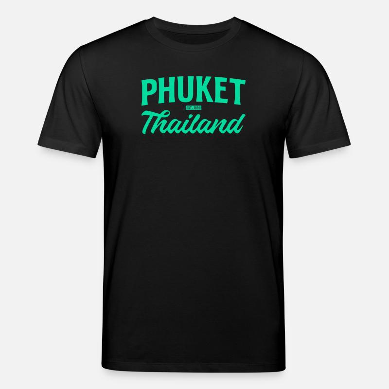 Phuket Thailand Teal Script - Stanley/Stella Unisex Bio-T-Shirt CREATOR  - Schwarz