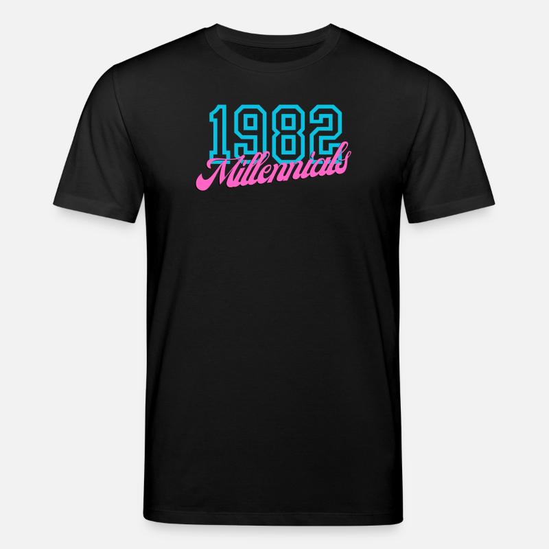 1982 Millennial Retro Numerisches Design - Stanley/Stella Unisex Bio-T-Shirt CREATOR  - Schwarz