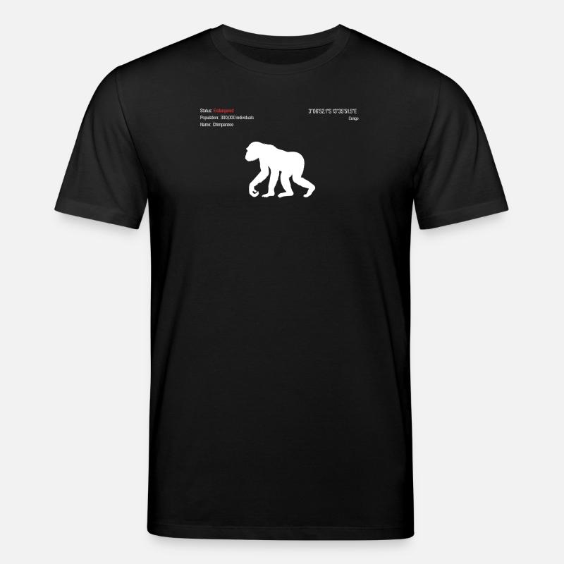 Chimpanzé - T-shirt bio CREATOR Stanley/Stella Unisexe - noir