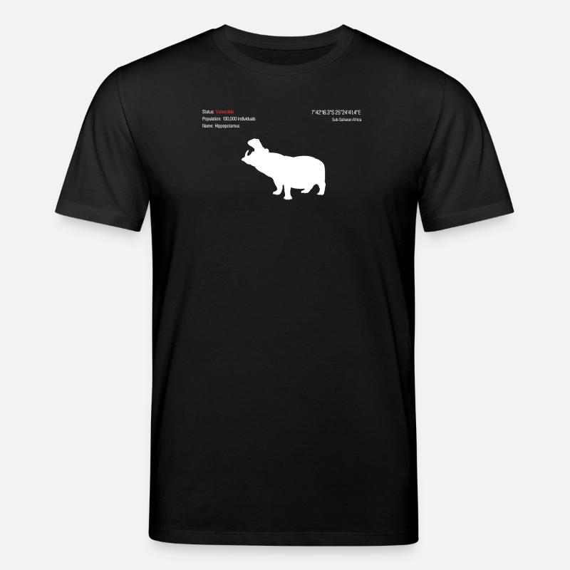 Hippopotame - T-shirt bio CREATOR Stanley/Stella Unisexe - noir