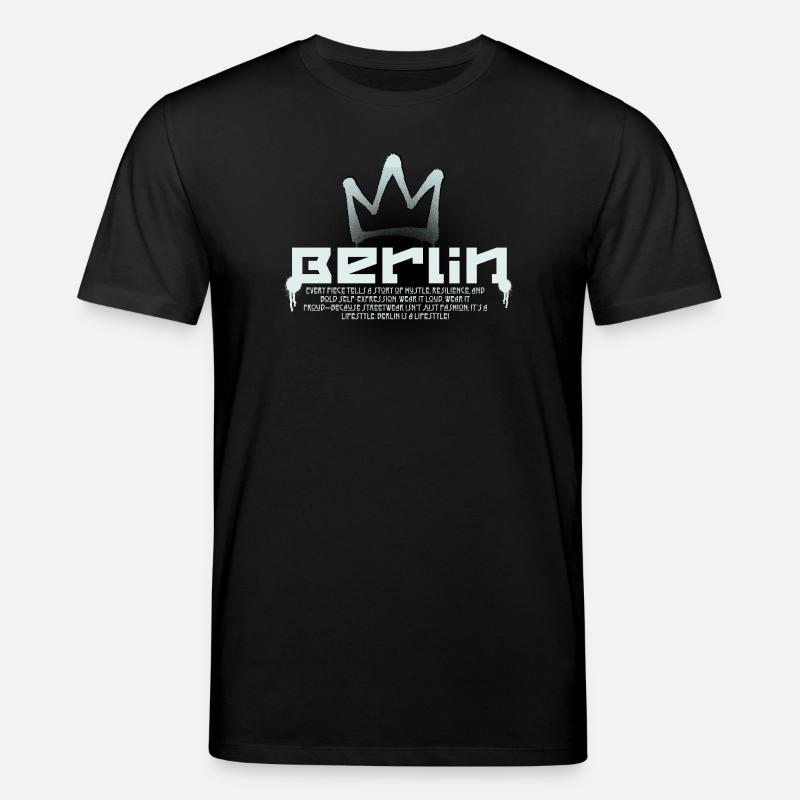 Berlin Schriftzug mit Krone - Stanley/Stella Unisex Bio-T-Shirt CREATOR  - Schwarz