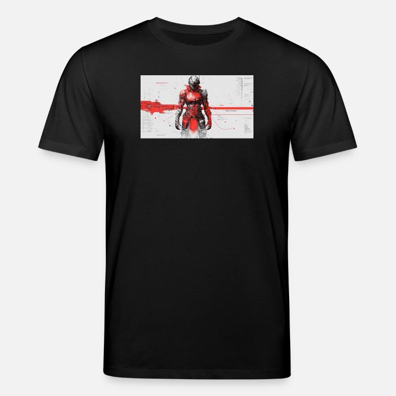 Futuristic Cyber Samurai - Stanley/Stella CREATOR Unisex Organic T-Shirt - black