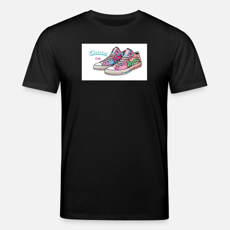 Bunte Sneakers mit Comic-Design - Stanley/Stella Unisex Bio-T-Shirt CREATOR - Schwarz