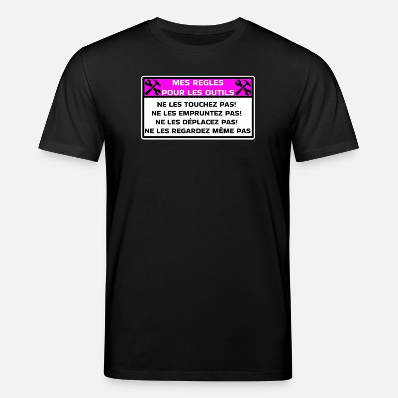 Mes règles pour les outils - T-shirt bio CREATOR Stanley/Stella Unisexe - noir