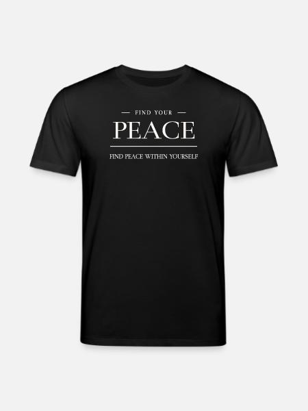 Peace is in Yourself – Peace Quote - Stanley/Stella CREATOR Unisex Organic T-Shirt - black