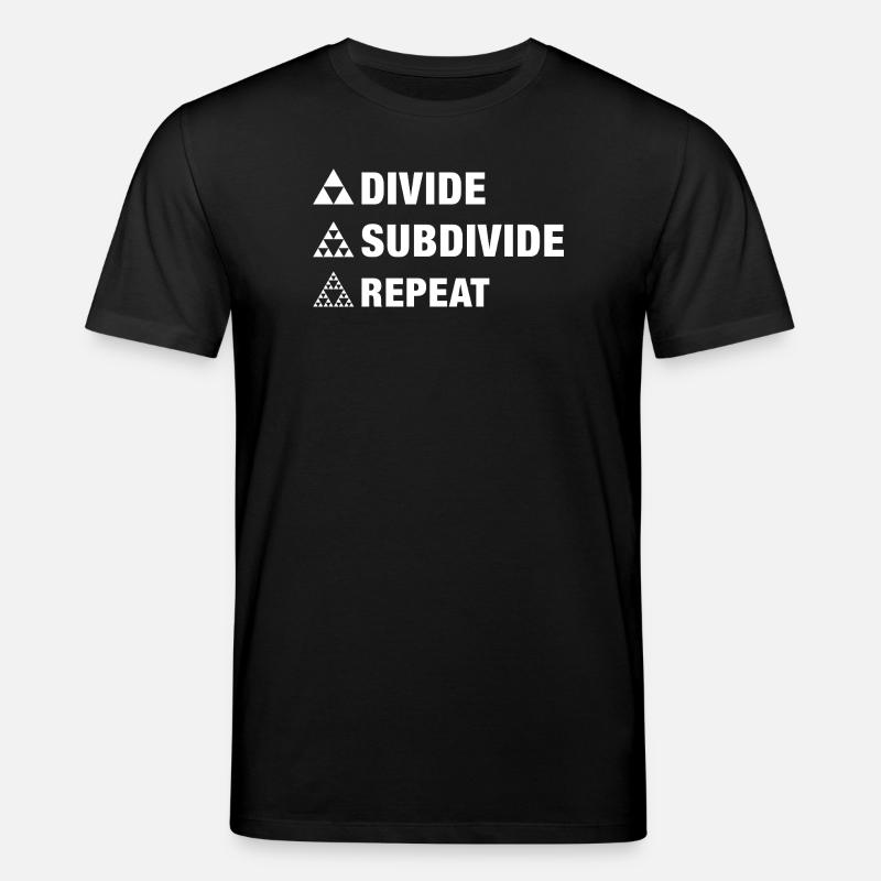 Dreieck Fraktal Geometrie Divide Subdivide Repeat - Stanley/Stella Unisex Bio-T-Shirt CREATOR  - Schwarz