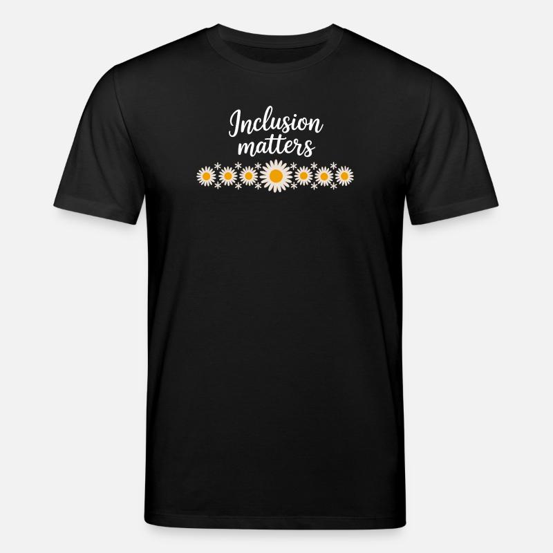 Inclusion matters mit Blütenkette - Stanley/Stella Unisex Bio-T-Shirt CREATOR - Schwarz