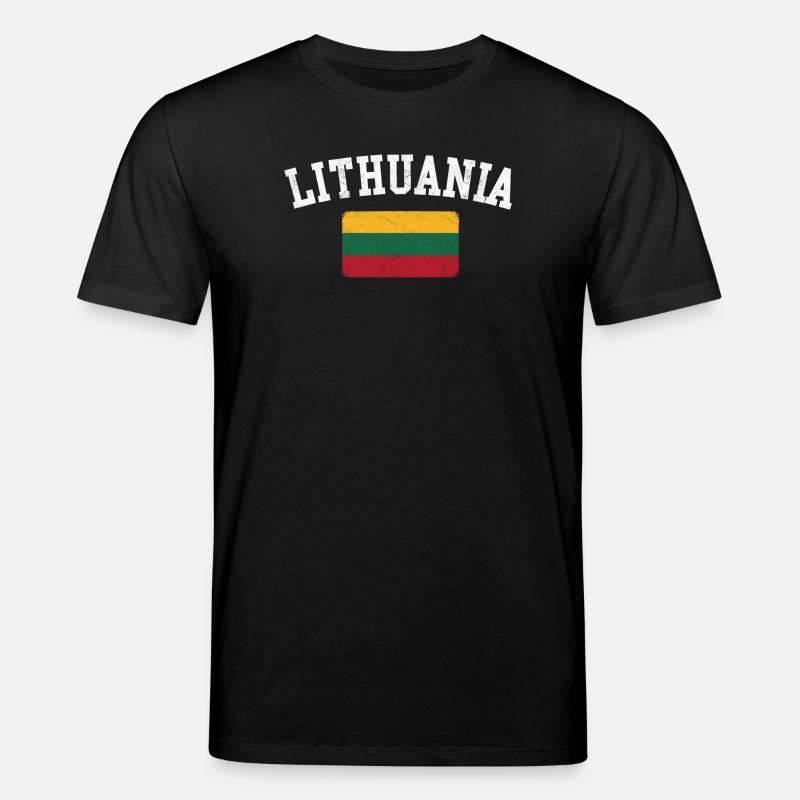 Litauen-Bogenflaggen-Tee - Stanley/Stella Unisex Bio-T-Shirt CREATOR  - Schwarz
