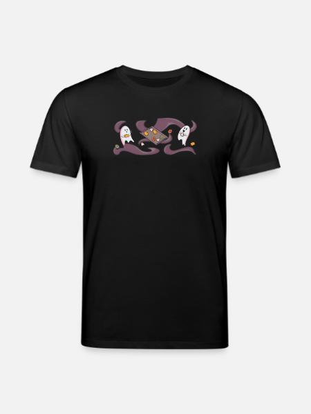 Ghosts Baking Cookies - Wide Motif - Stanley/Stella CREATOR Unisex Organic T-Shirt - black